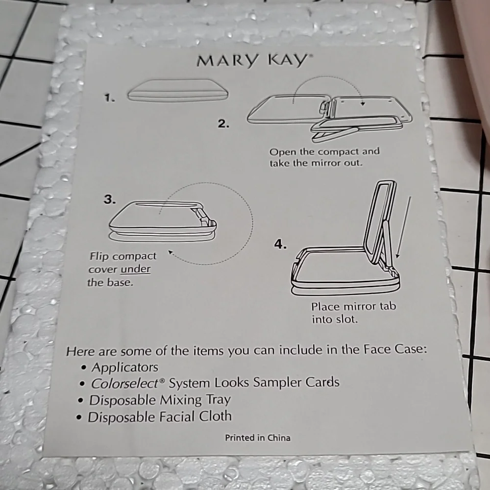Vintage Mary Kay‎ Consultant Pink Travel Mirror New Old Stock